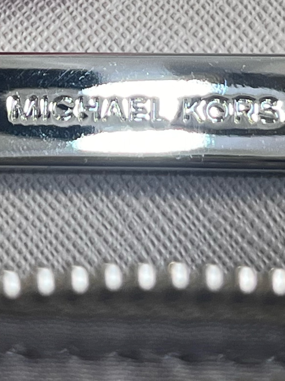 Michael Kors Mercer Gunmetal Metallic Croc Embossed Leather Crossbody Bag NWOT - Picture 12 of 14